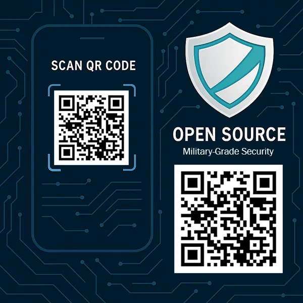 Open Source, QR Code scanning, Military-Grade Security